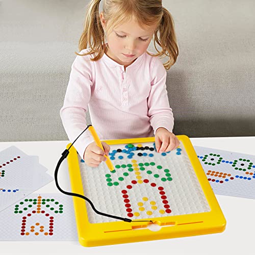 Jcren Magnetic Drawing Board For Kids, Large Magnetic Dots Board For Kids Magnetic Dot Art Magnetic Doodle Board With Magnetic Pen Beads Montessori Travel Toys Preschool Toy For Kids Ages 3-8 #TOP5