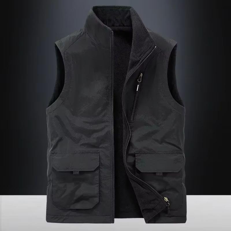 Chaleco grueso de doble cara para hombre en otoño e invierno 5
