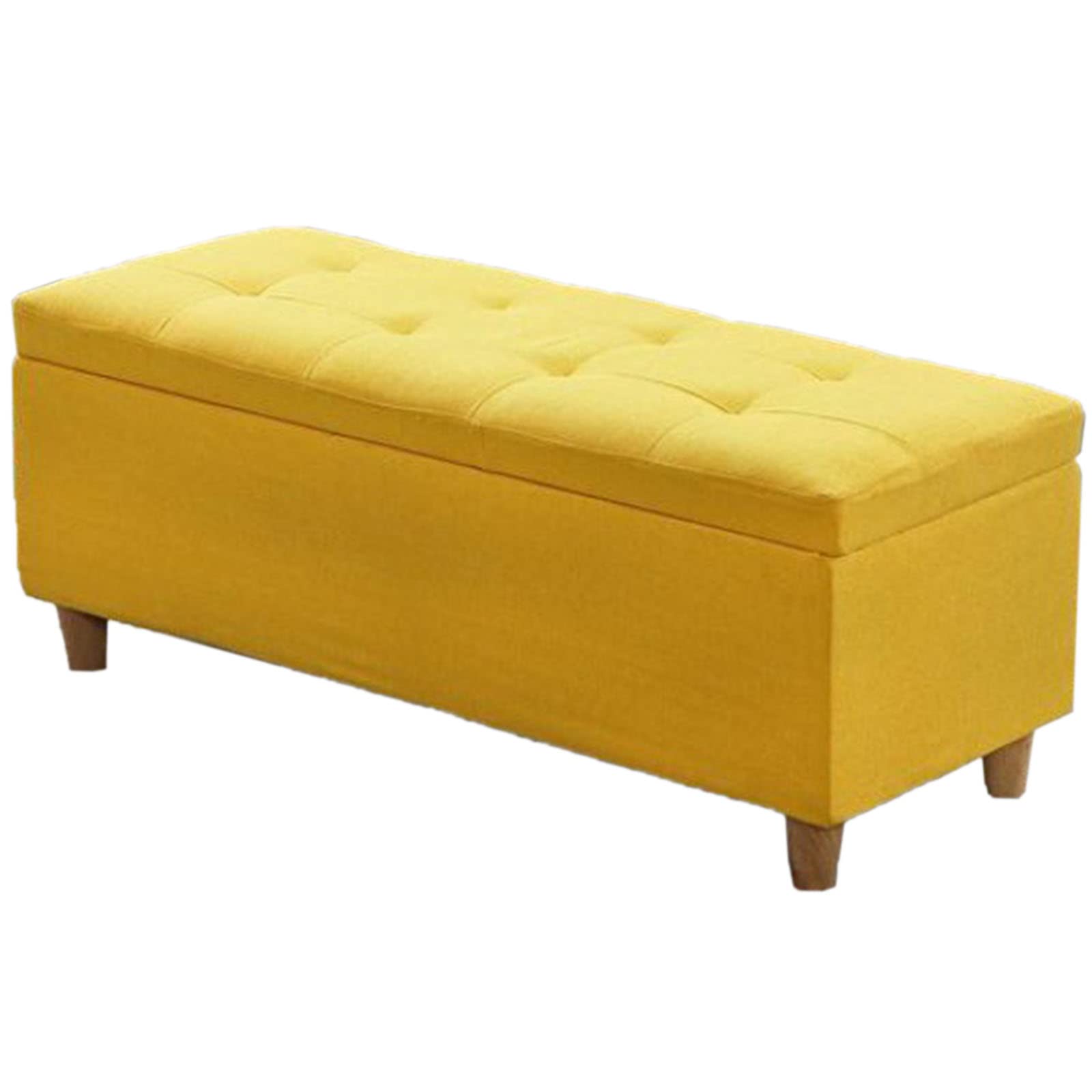 LWJSOCP Storage Stool Bench with Folding Blanket Box for Bedroom and Living Room 100x40x40cm