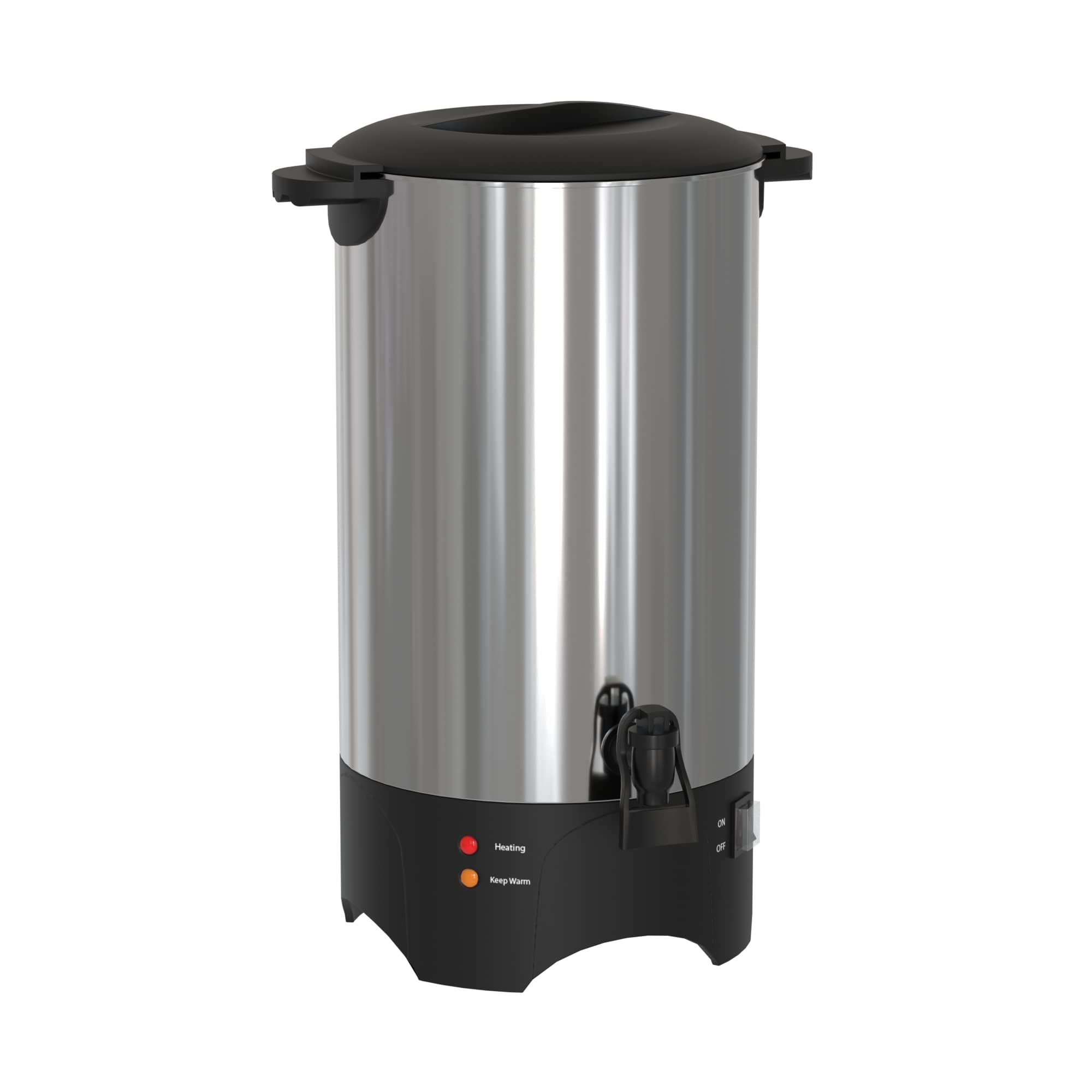Krollen Industrial 102 Cup (510 oz.) Stainless Steel Single Wall Coffee Urn - 120V, 1500W, for Catering, Restaurant, Buffet
