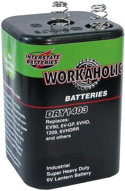 Interstate All Battery Ctr DRY1403 6V Heavy Duty Lantern Battery - Quantity 6