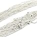 Wholesale 12PCS Silver Plated Solid Brass Beaded Ball Satellite Chains Necklace Bulk Fine Chain for Jewelry Making 16-30 Inches (18 Inch(1.5MM))