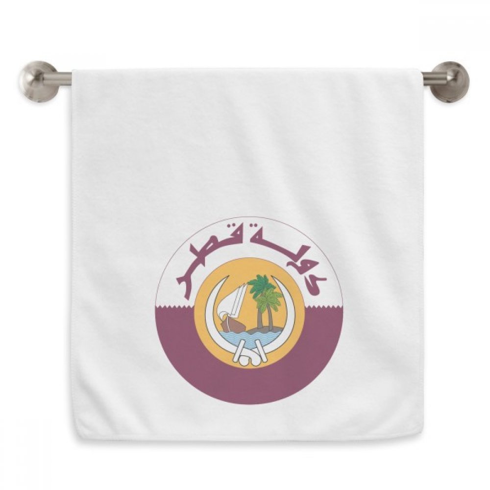 Serviettes débarbouillettes emblème du Qatar pour peau sensible blanc