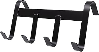 EVGATSAUTO Tack Rack, Hook Rack for Stable Stall Hanger 4 Hooks Portable Horse Gear Organizer No Drill Mount with Rustproof Metal for Stables Trailers Barns