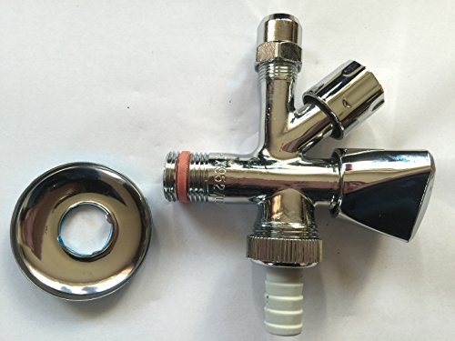 Preisvergleich Produktbild Kombi Eckventil, Geräteventil, Geräteanschlußventil, Waschmachine Ventil, Spüle Ventil, selbstdichted, 1 / 2"