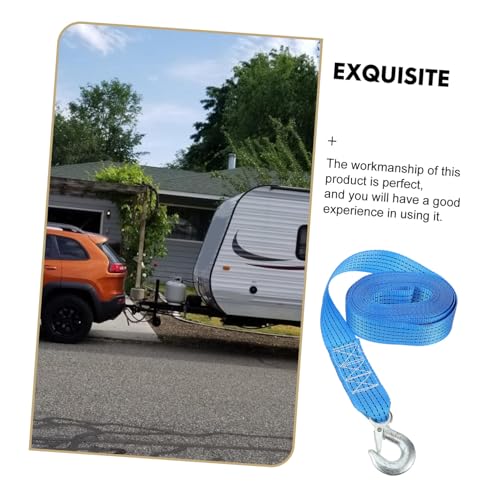 Sangle de remorquage en polyester bleu ultra-résistante pour charges lourdes - 7