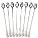 Long Handle Spoon, CUH 8 Pcs 9.45-Inch Stainless Steel Spoon Iced Tea Spoons for Mixing Ice Cream Coffee Spoon Milkshake Dessert Spoon Cocktail Stirring Spoons