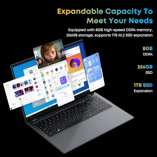 Chuwi HeroBook Pro 14.1'' Intel Celeron N4020 Laptop with 8GB RAM, 256GB SSD, Windows 11, 1TB Expand, FHD IPS, Ultra Slim, USB3.0, Mini-HDMI, Webcam - Image 5