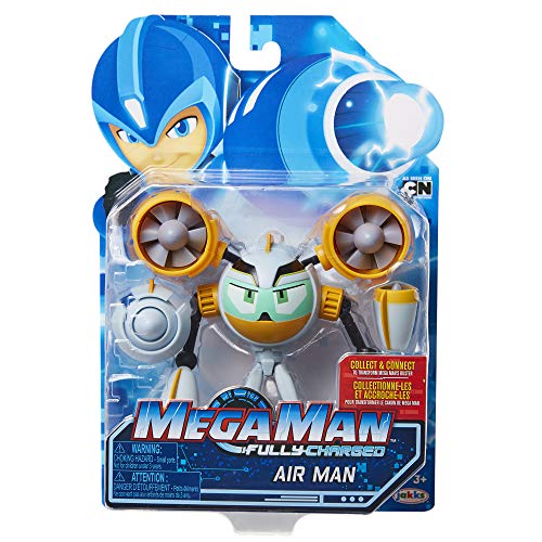 Mega Man Fully Charged – Air Man Articulated Action Figure With Air Man Buster Accessory (To Swap Onto The Mega Man Figure)! Based On The New Show! #TOP4