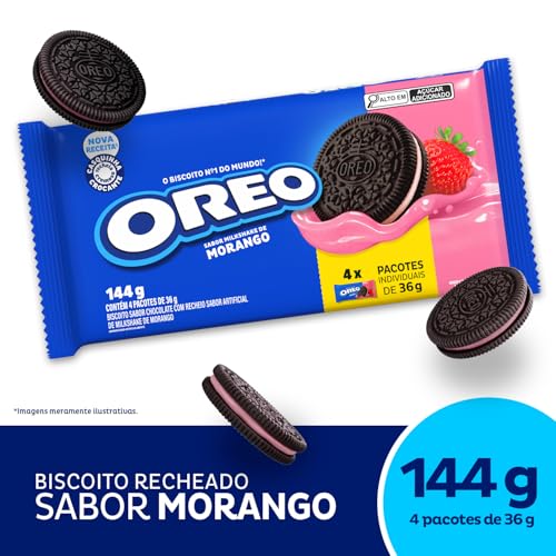 Encontraproduto.com.br - Oreo Biscoito Recheado Milkshake De Morango Multipack 144G