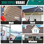 24FT Telescoping Pressure Washer Extension Wand, 4000PSI High Reach Power Washer Wand with Rotary Brush, 7 Nozzles & M22 Adapters, Gutter Cleaning Tool for Second Story Window Patio Garden - Image 5