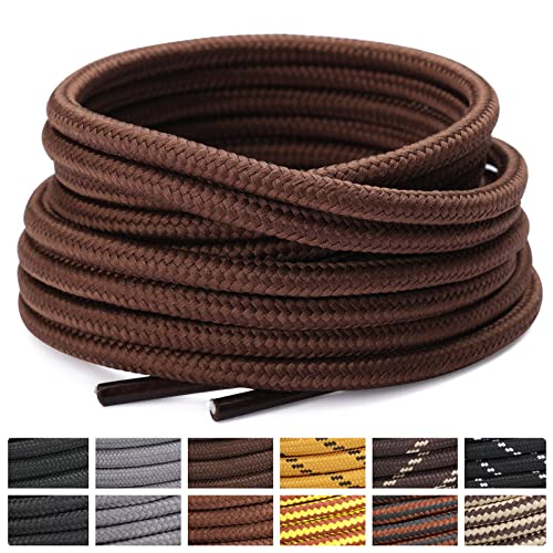 Image of Stepace 2 Pairs Round Heavy Duty Boot Laces for Hiking and Work Boots