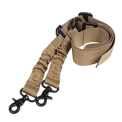 AIRSSON 2 Points Rifle Gun Sling Traditional Slings Cord Shoulder Strap for Outdoor Hunting Shooting Nylon (Tan)