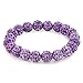 Produktbild Morella® Damen Armband Perlen mit Zirkoniasteinen elastisch lila