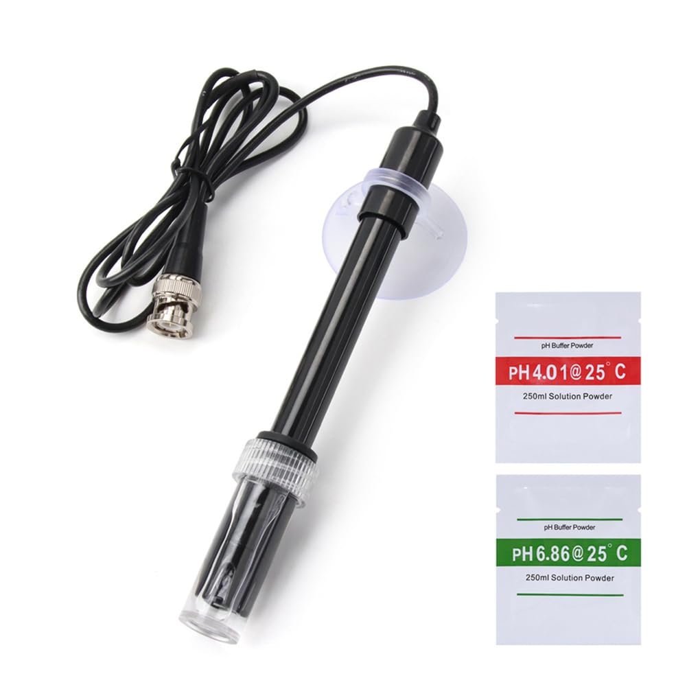 UDSKNV[KSL BNC Connector Controller Replacement PH Meter Electrode Probe Sensor with Buffer Powder 115cm