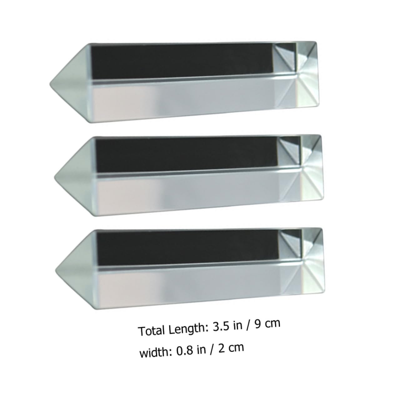 PRETYZOOM Equilateral Triangle Prisms Glass Rainbow Prisms for Photography Physics Teaching Optics Experiment