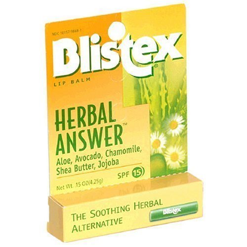 Blistex Herbal Answer Lip Balm Spf 15 .15oz (Pack of 3)