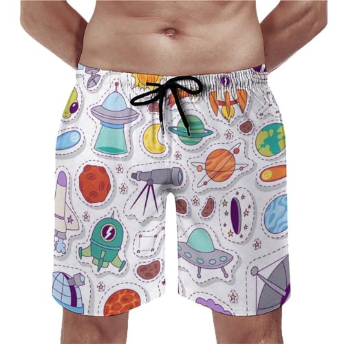 Maillot de bain planète fusée pour homme idéal pour vos vacances à la plage
