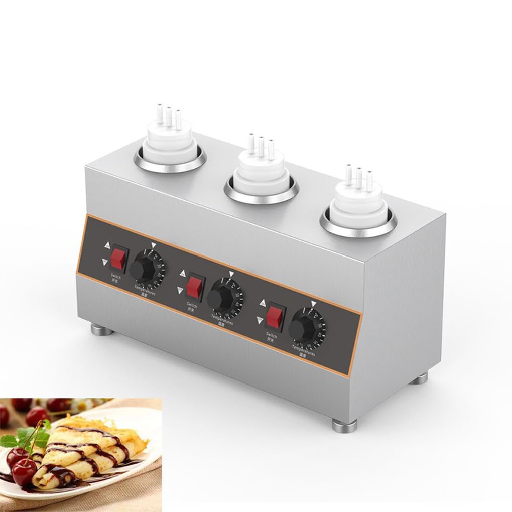 Dispenser per salsa al cioccolato calda e pronta da gustare negli snack bar e nei negozi di bevande fredde. Ristoranti.Pasticcerie Torte, 1 griglia, 220 V 650 ml