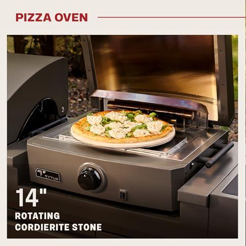 Tytus Anaheim 4-Burner Gas Grill with Two Prep Carts, Pellet Smoker, and Pizza Oven with Cover - Modular Outdoor Kitchen, Quick Assembly, Grill for Outdoor Cooking, Kitchen Island for BBQ - Image 4