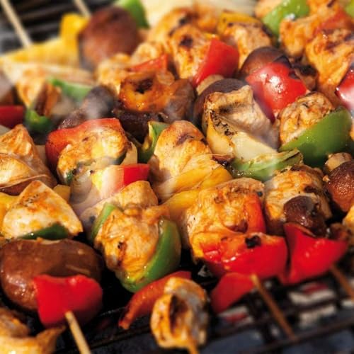 Chef Aid Aluminium Grill Schalen Set mit 10 kleinen Grill Schalen 10x14 und 14x21 cm Perforiert für gleichmäßige Hitzeverteilung für Fleisch Fisch Gemüse und Beilagen