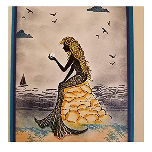 16Pcs Stamps Jungle Fairy Girl Mermaid Forest Cabin Clear Stamps For Card Making Scrapbooking Paper Crafts Handmade Embossing Stencil Photo Album Decor Template Diy Seal #TOP6