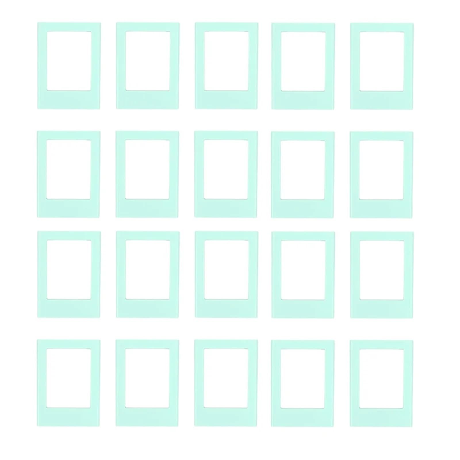 Magnetic Picture Frames For Refrigerator 3 Inch Fridge Color Photo Frame Magnets Album For Instax Mini Film Papers For Fridge(Blue-20pcs)