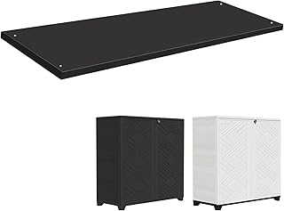ZZM Metal Storage Cabinet Shelf, Utility Metal Shelf for Diamond Patterns Resin Storage Shed, 33.66" W * 10" D * 0.39" H, Easy Assembly