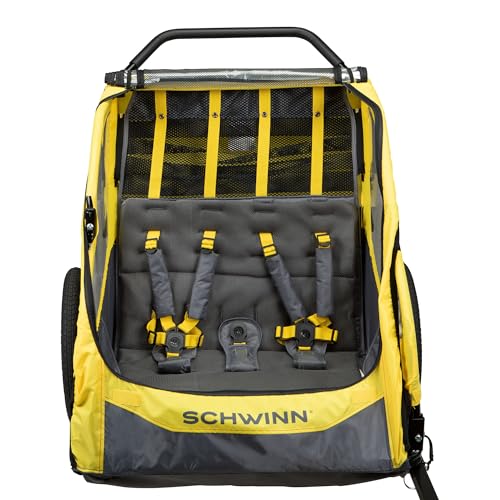 Schwinn Willow River Double Trailer With Stroller Kit And Aluminum Frame Design For Bike Child Carrier Trailers thumb #6