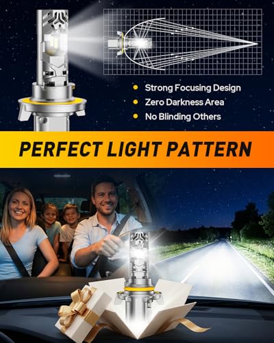Image of FAHREN 2026 Upgraded H13 /9008 Light Bulbs, 100,000LM,15X Ultra-Bright, 6500K Pure White, Easy Plug-N-Play Installation, 80000Hrs Lifespan, IP68 Waterproof, Pack of 2