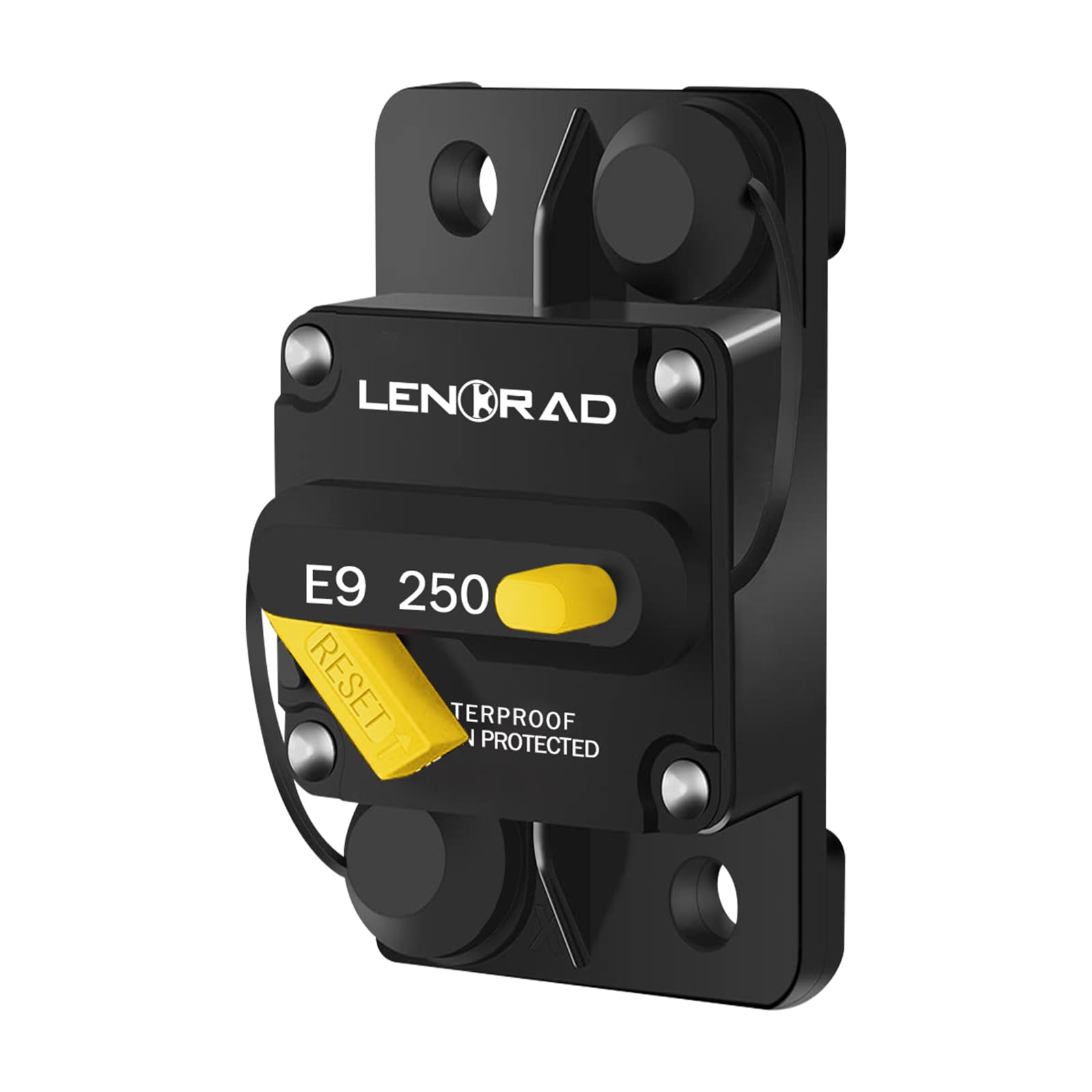 LENKRAD Disyuntor de 250 Amp con botón de reinicio manual para caravana, yate, 12 V – 48 V CC, impermeable, montaje en superficie