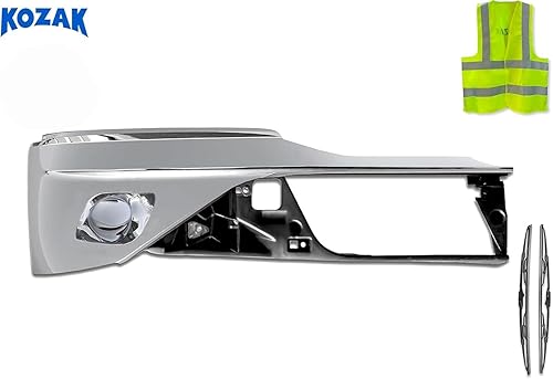 Miniatura 2 de Kozak Juego de esquinas para parachoques cromadas sin orificio para lámpara antiniebla (lado derecho del pasajero) para compatible con Kenworth T680