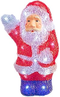 The Christmas Workshop Acrylic Santa Claus~ 32 LED ~ Bright White ~ Indoor ~ Christmas Decoration ~ Battery Operated