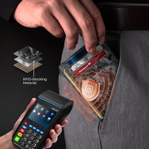 Image of RUNBOX Slim Minimalist Front Pocket RFID Blocking Leather Wallets for Men and Women Card Holder Wallets Gifts for men