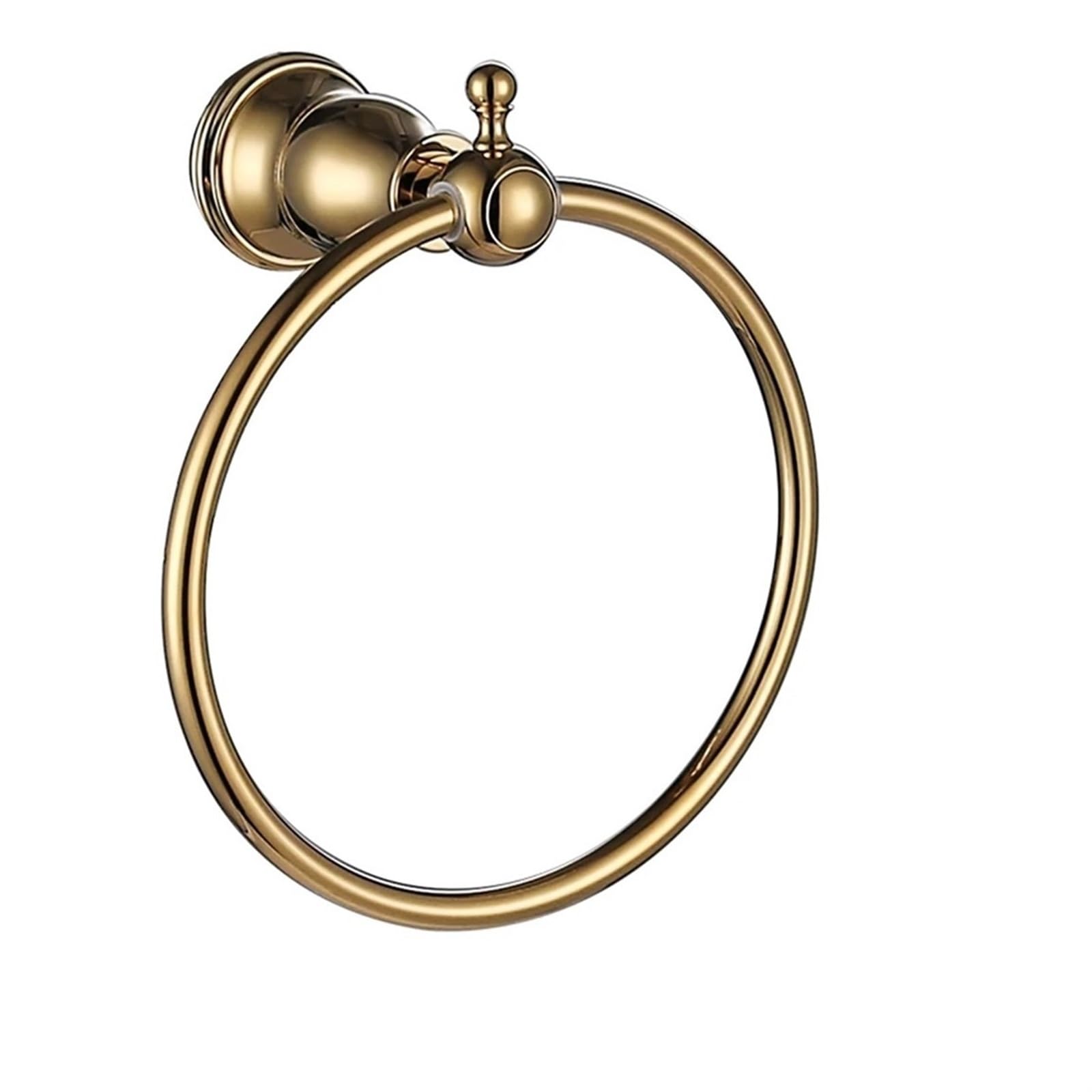 Towel Ring Brass Wall Mounted Towel Ring Bathroom Accessories Round Holder Rack Hanger(Color5)