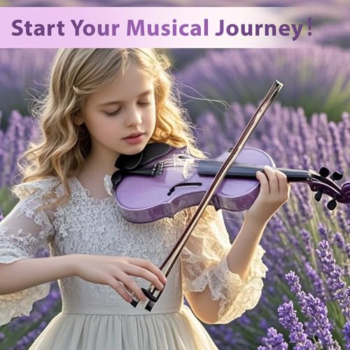 Poseidon Acoustic Violin For Beginner, Full Size Violin Set For Students With Hard Case thumb #5