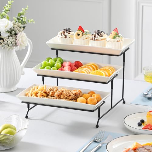 Malacasa PLAT-W12-3T 3 Tier Serving Trays thumb #7
