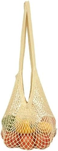 Miniatura 8 de Flyou Portátil reutilizable malla de algodón red cadena bolsa organizador de compras Tote bolso de almacenamiento de frutas Comprador NUEVO (púrpura)