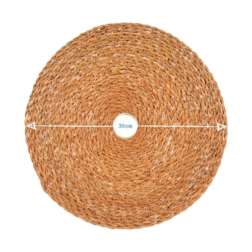 Argon Tableware Round Placemats - 30cm - Pack of 6 - Woven Typha Serving Dish Trays Cake Boards for Appetizers, Lunch, Mains, Parties, Food Presentation - Image 4