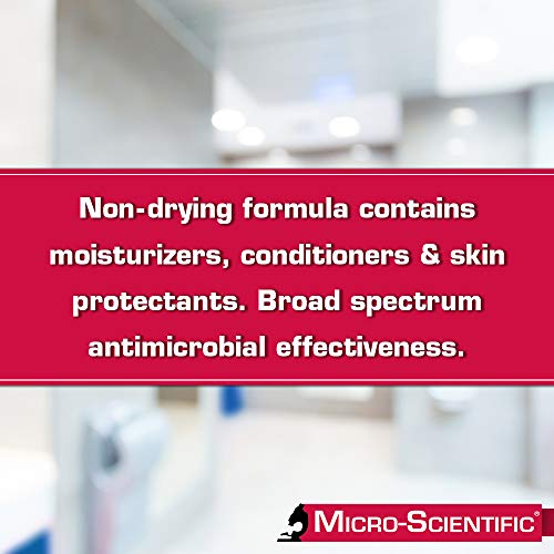 Micro-Scientific (2 Pack 18 Ounce) Opti-Scrub Antimicrobial Liquid Soap, Broad Spectrum, Non-Drying #TOP2
