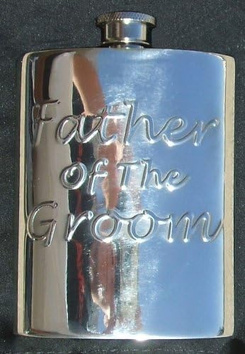 Father of the Groom Wedding Fine English Pewter Flask