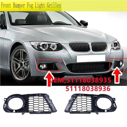 Grille antibrouillard pour BMW Série 3 E92 E93 avec couvercle de calandre avant