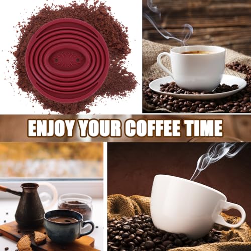 Faltbarer Kaffeefilter,Silikon Kaffee Tropfer,Wiederverwendbare Silikon-Kaffeefilter-Halter,Camping Kaffee Dripper Reisezubehör für Zuhause,Camping, Office