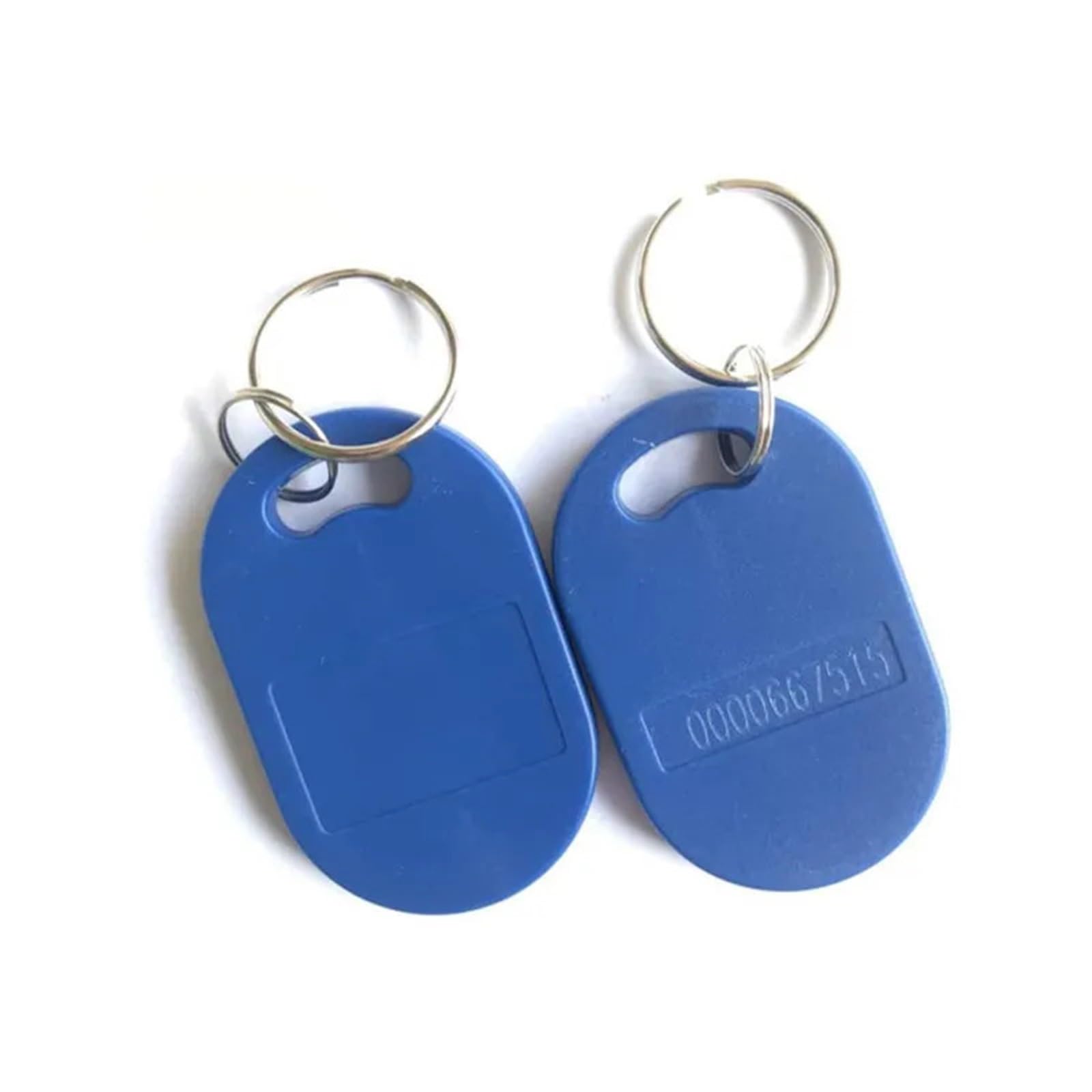 5Pcs Dual Frequency RFID Keyfob 125Khz EM4100 and 13.56Mhz 1K Chip Keychain Keys Ring Read Only Red Blue Yellow(5pcs Blue)