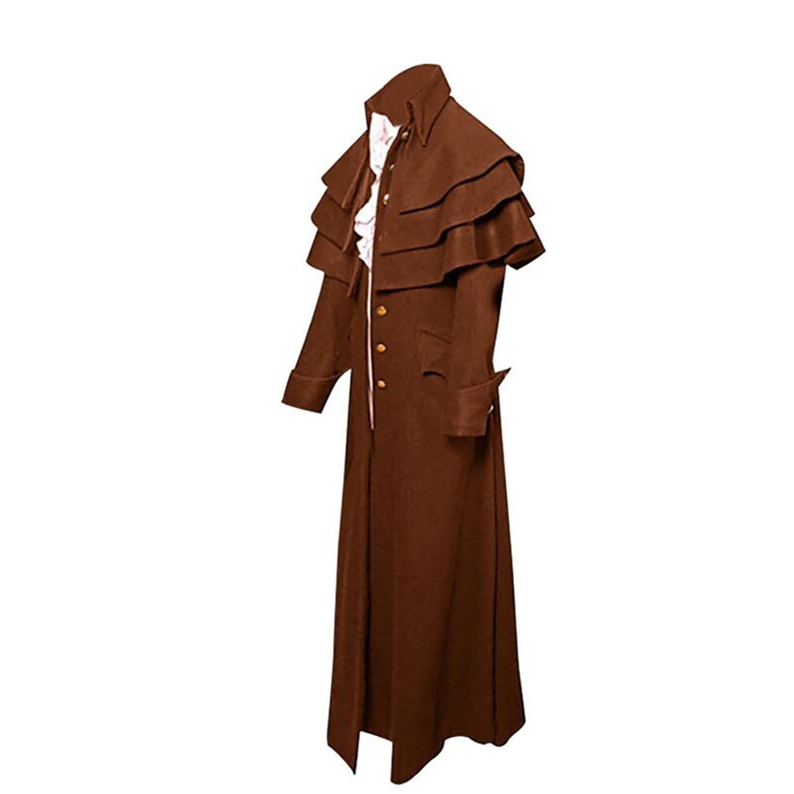 Veste Gothique Homme Steampunk Vintage - Manteau Long Victorien Rétro Pour Halloween Cosplay Renaissance