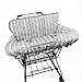 ICOPUCA Shopping Cart Cover for Baby Padded Grocery cart seat Cover for Baby Girl boy Light Grey