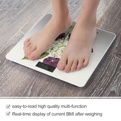 Báscula digital de baño con pantalla LCD y base antideslizante miniatura 5