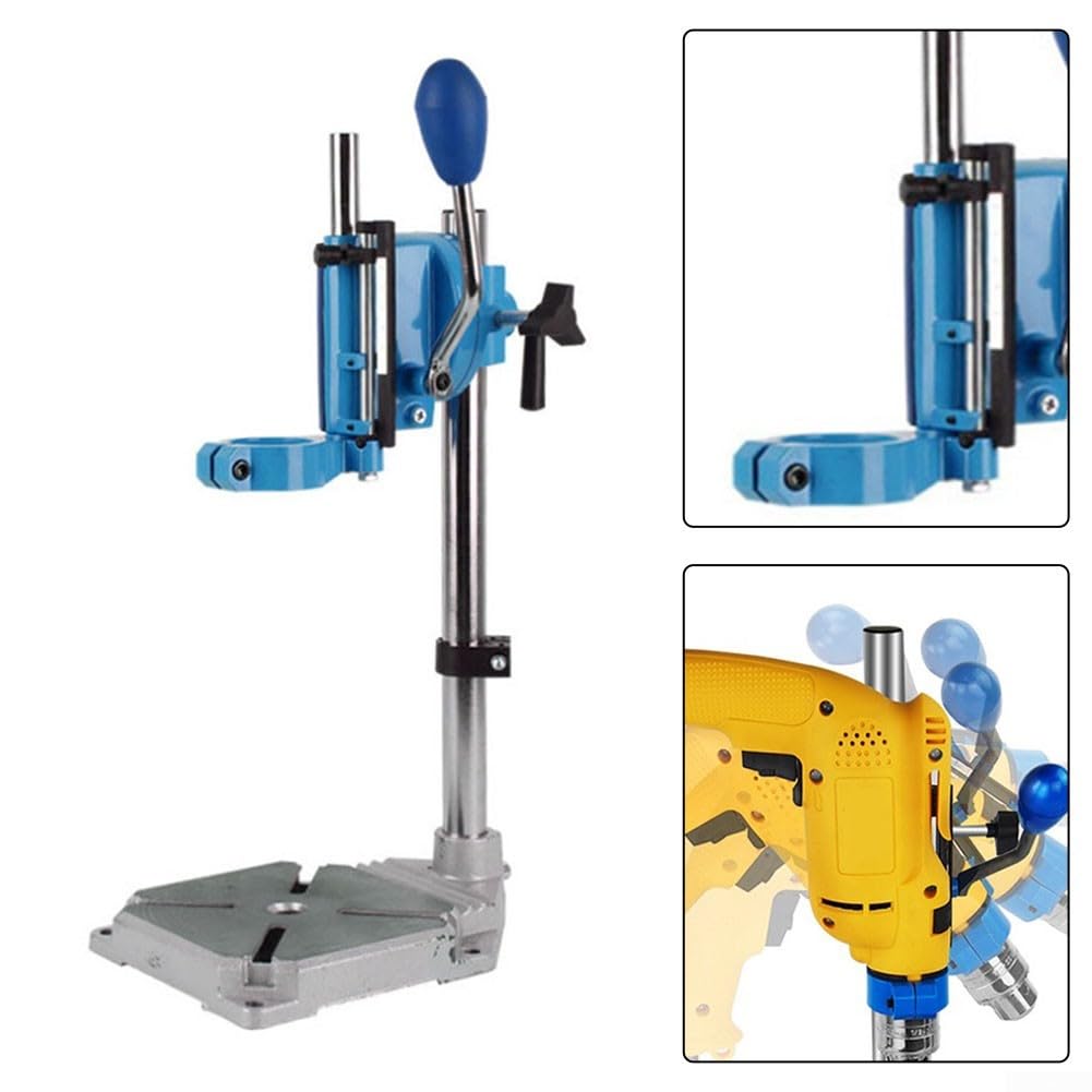 Soporte para Taladro de Banco, Soporte para Taladro, Base de Hierro Fundido, portabrocas Giratorio de 90 Grados, Soporte para Taladro de Banco con Carga de Taladro Manual de Alta precisión