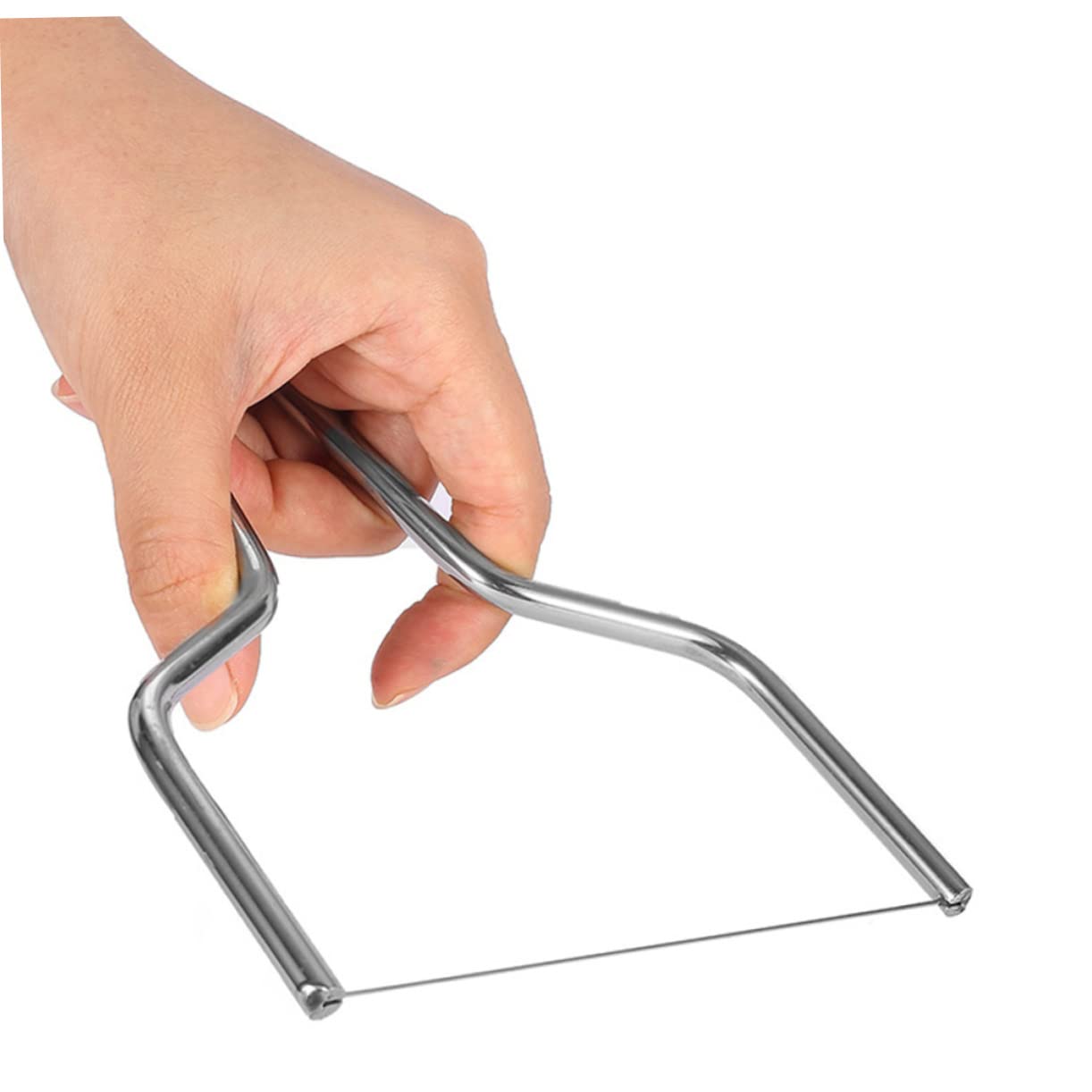 HOLIDYOYO 2-piece Stainless Steel Cheese Slicer Set Cheese Butter Cutter Wire for Easy Slicing