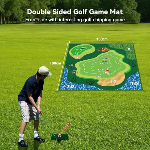 Tapis de golf avec surface multifonctionnelle pour entraînement de sport à la maison - 3